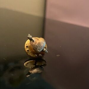 Vintage Gold and Silver Heart Pin